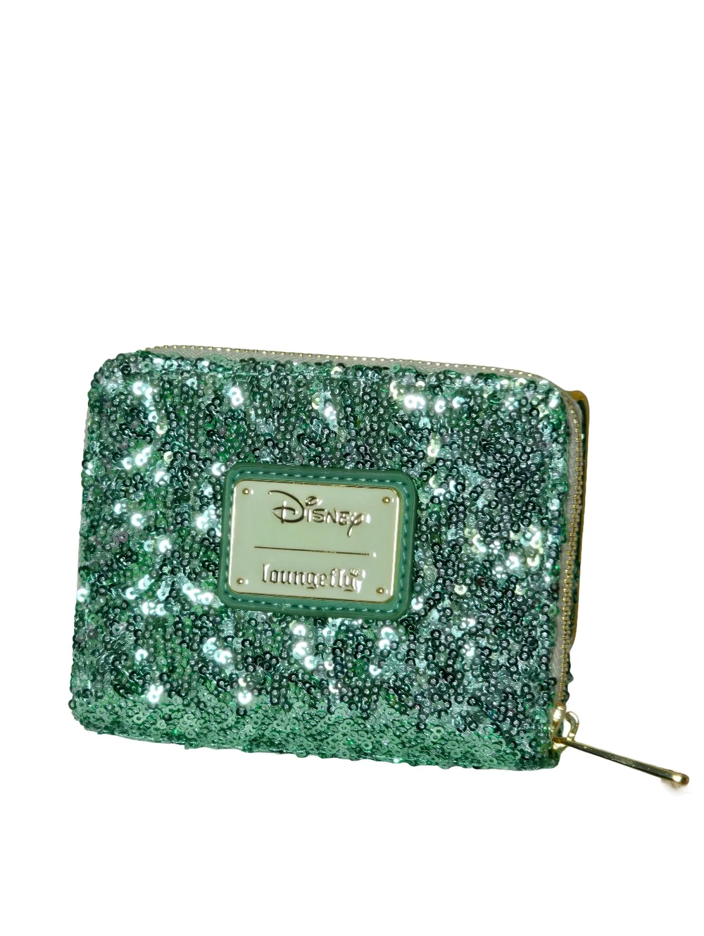 Loungefly Disney Tinker Bell Holiday Sequin Zip Wallet NWT